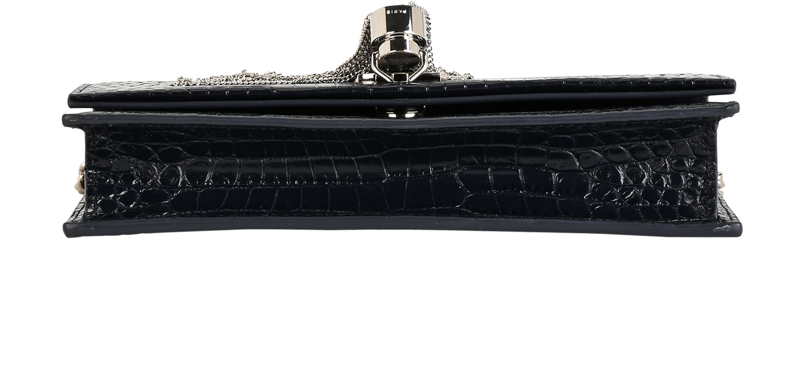 Embossed Kate Tassel Wallet On Chain, &pound;1,200, Handbags, Navy, Leather, Top view